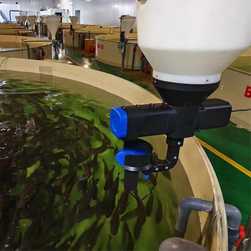 HH recirkulirajoči sistem ribogojstva --- stroj za metanje vabe